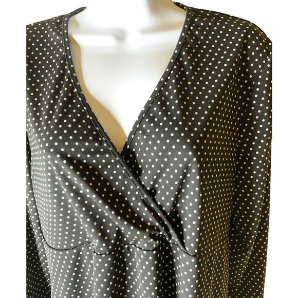 Announcements Maternity Top Women's Size Extra Large Polka Dot Wrap V-Neckline - Picture 5 of 6